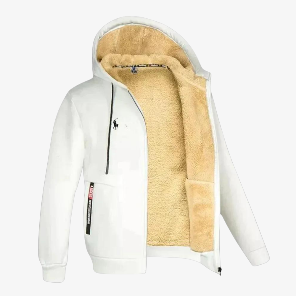 OUTLET™ Hoodie with Fleece Lining & Zipper