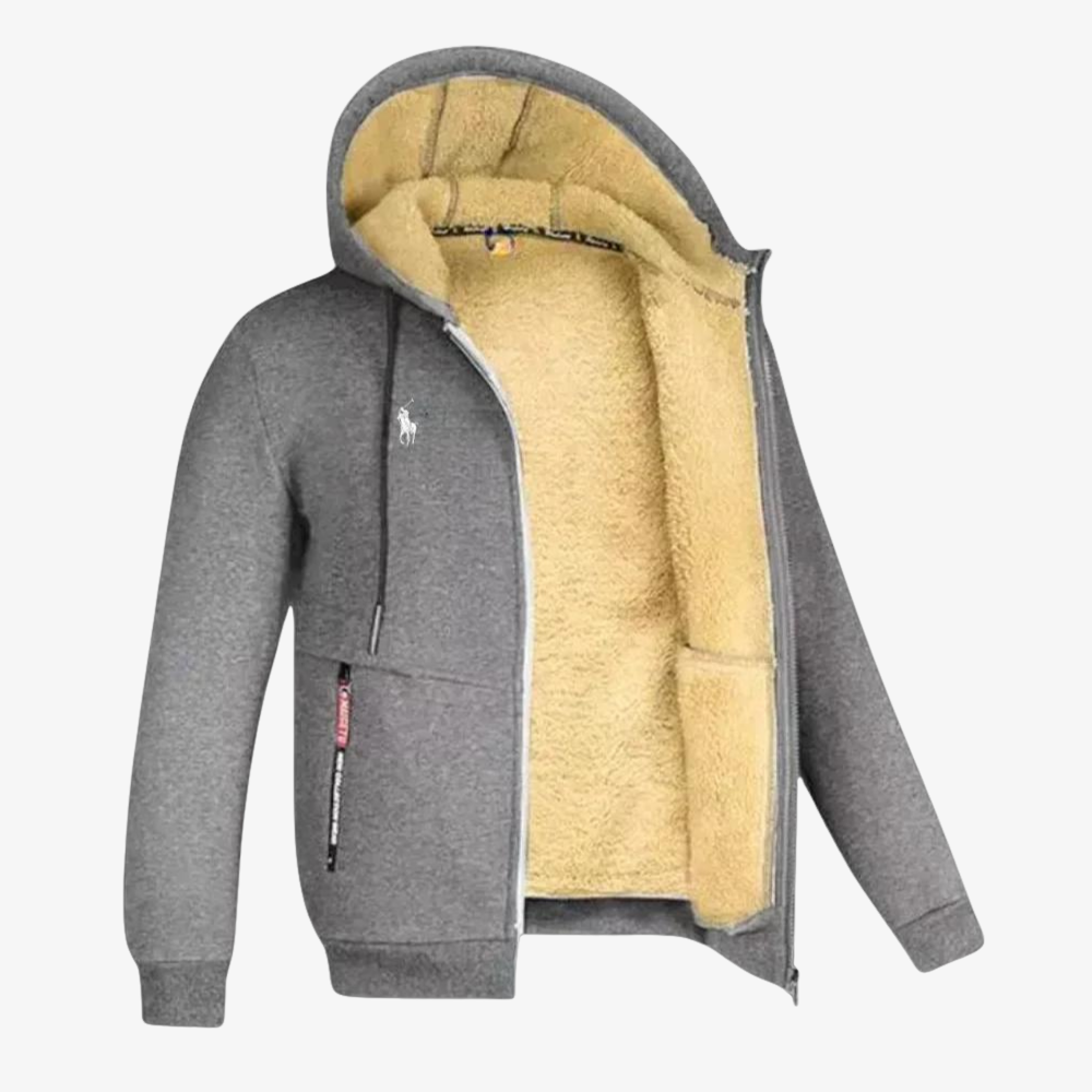 OUTLET™ Hoodie with Fleece Lining & Zipper