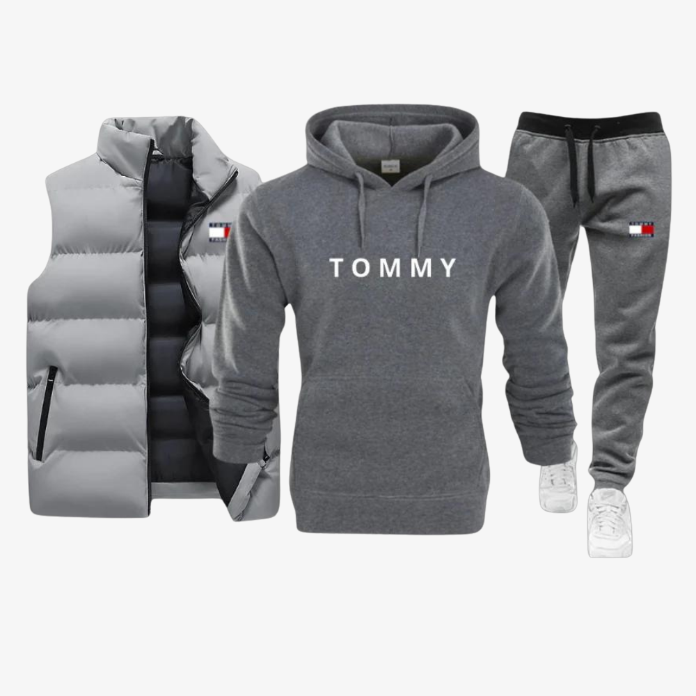 OUTLET™ Premium-Set – Kapuzenpullover, Jogginghose & Weste
