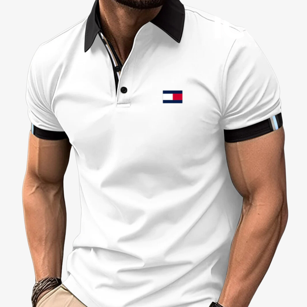 OUTLET™ Polo Shirt with Contrast Collar