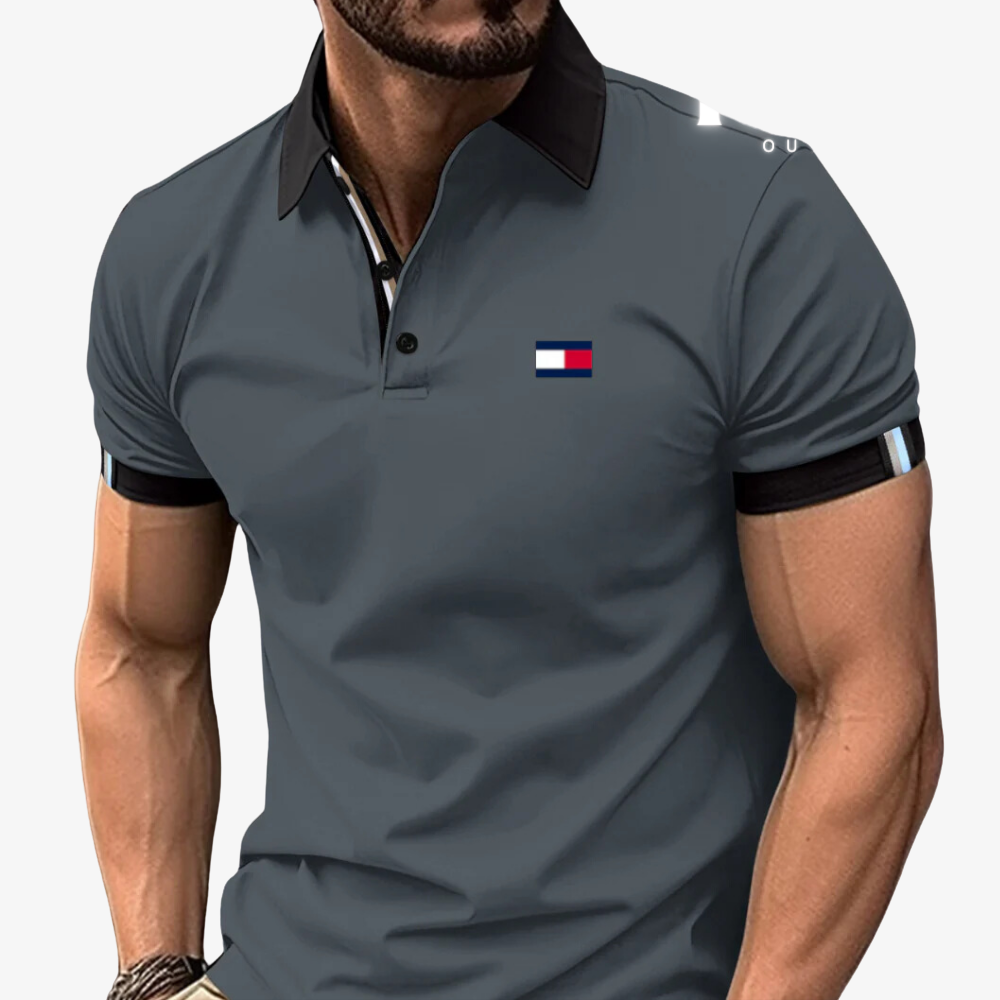 OUTLET™ Polo Shirt with Contrast Collar