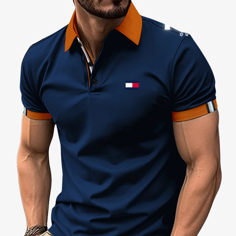OUTLET™ Polo Shirt with Contrast Collar
