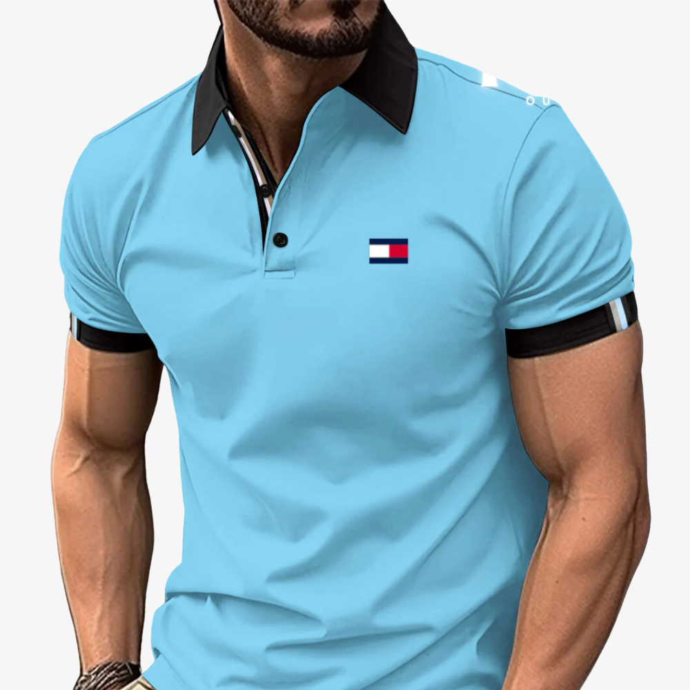 OUTLET™ Polo Shirt with Contrast Collar