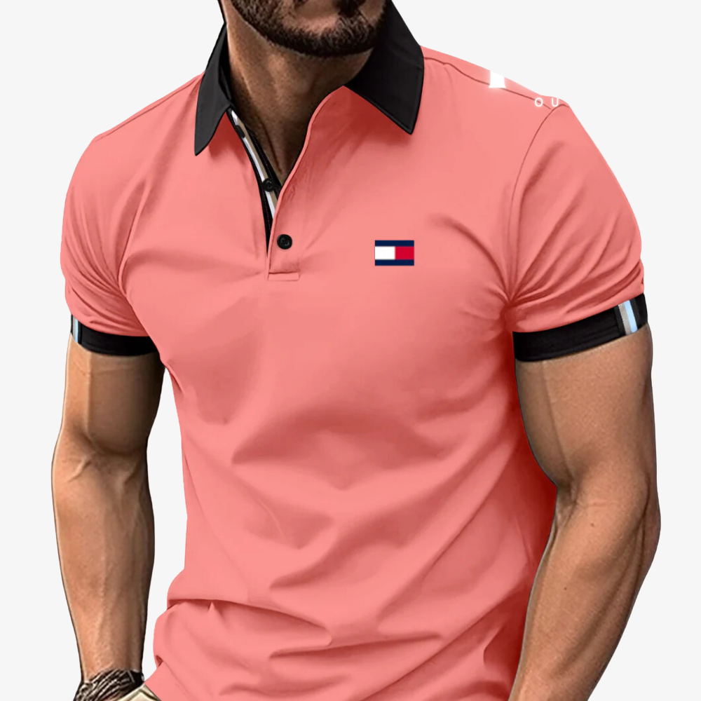 OUTLET™ Polo Shirt with Contrast Collar