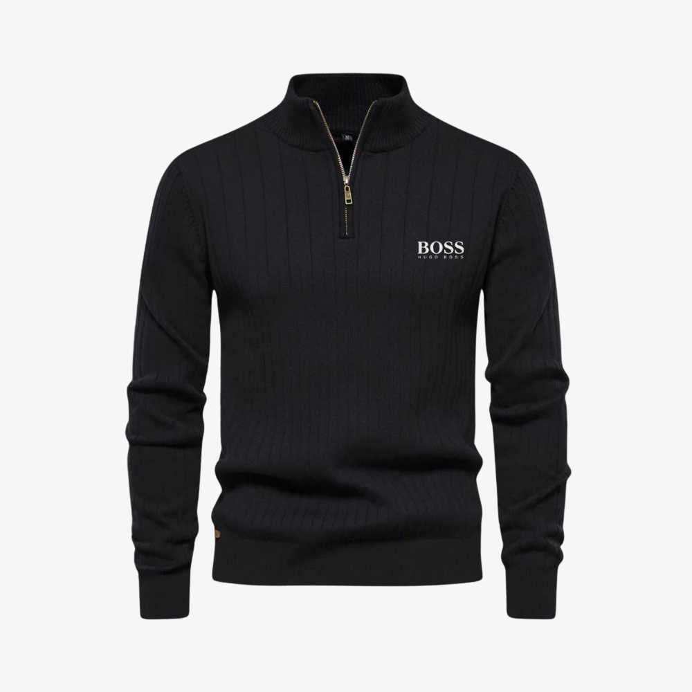 OUTLET™ Ribbed Knit Sweater with Zipper