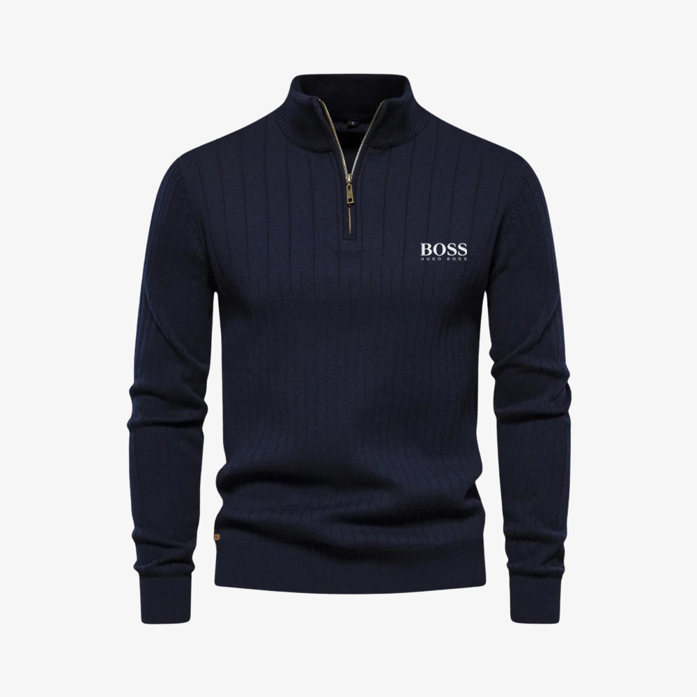 OUTLET™ Ribbed Knit Sweater with Zipper