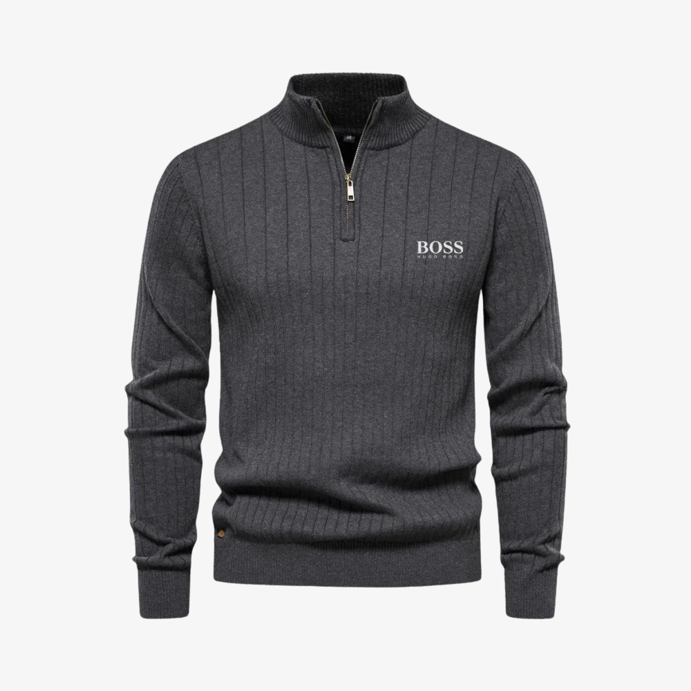 OUTLET™ Ribbed Knit Sweater with Zipper