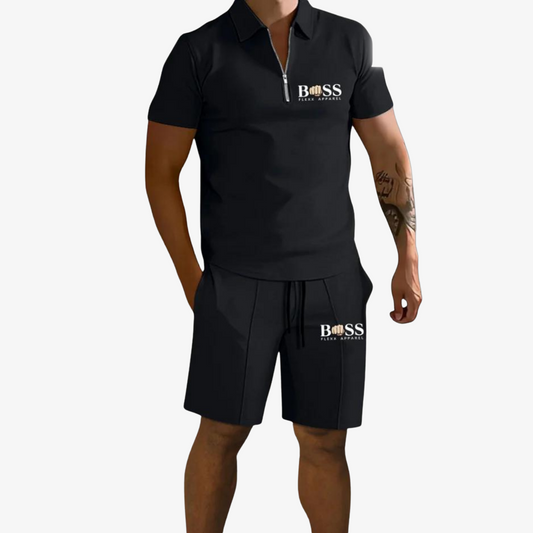 OUTLET™ Polo & Shorts Set with Zipper