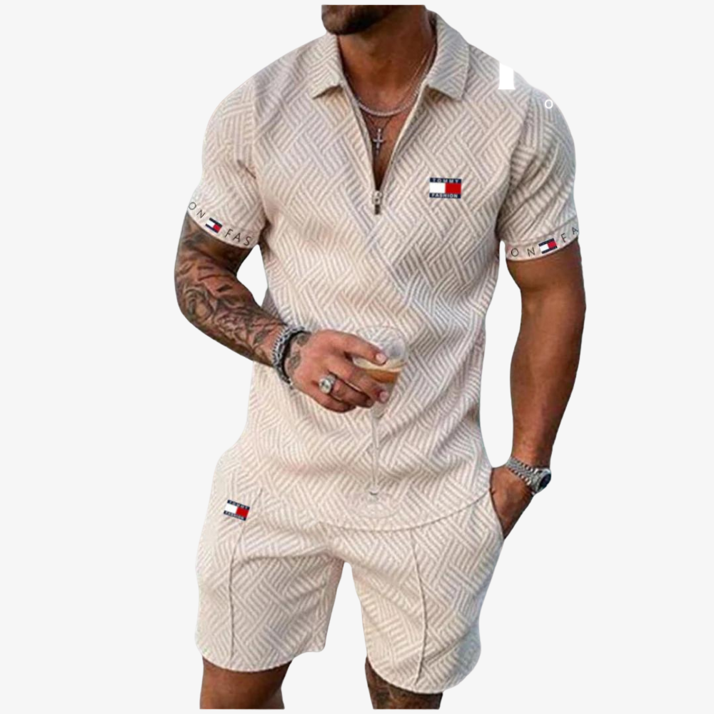 OUTLET™ Textured Set with Zip Collar